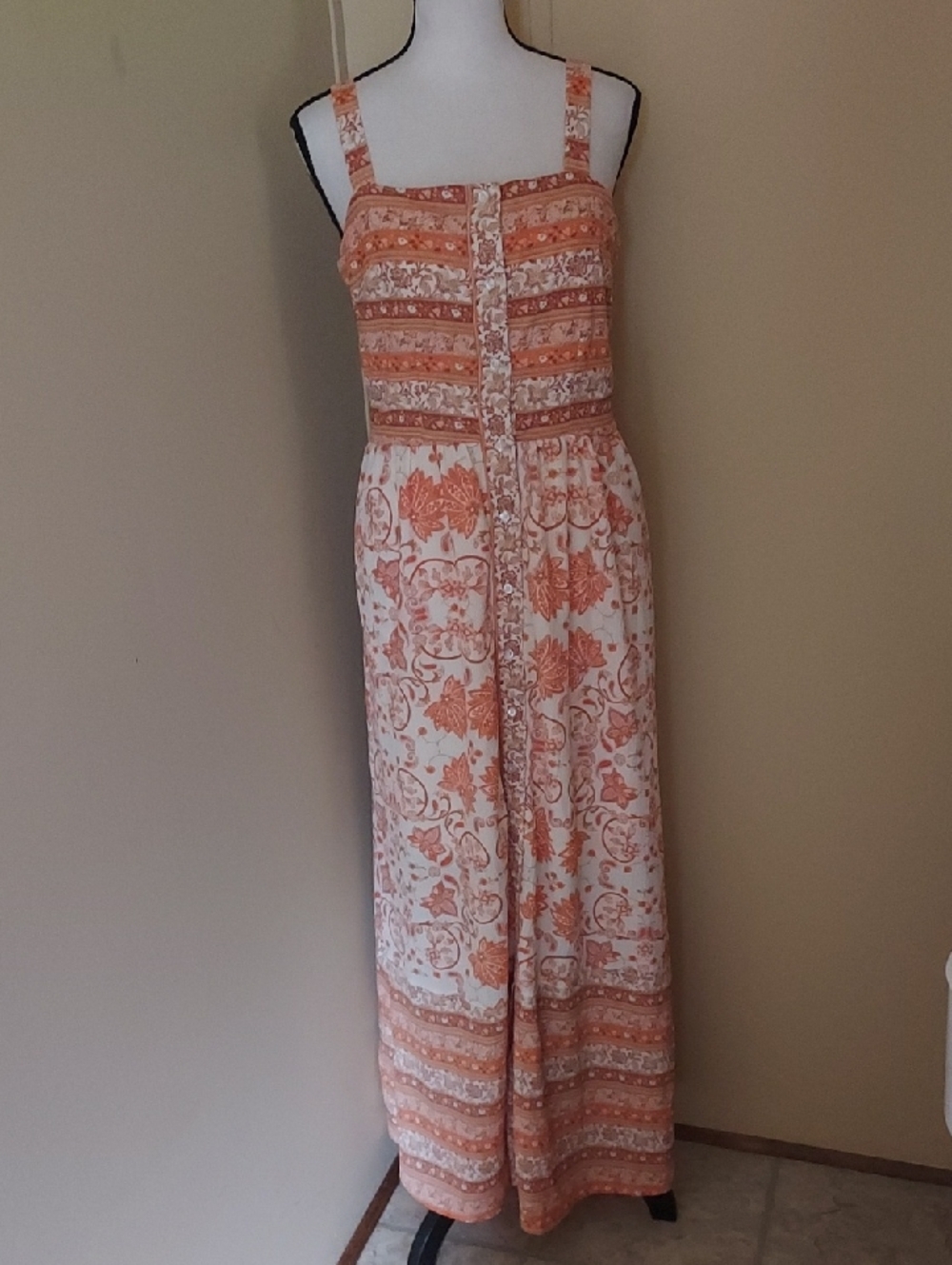 Cato Coral and White Striped Maxi Dress